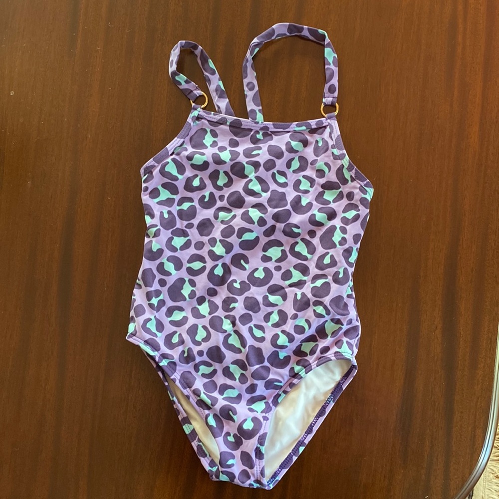 Purple leopard one piece